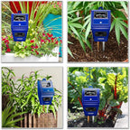 Sonkir Soil pH Meter, MS06 3-in-1 Soil Moisture/Light/pH Tester Gardening Tool Kits for Plant Care, Great for Garden, Lawn, Farm, Indoor & Outdoor Use (Blue)