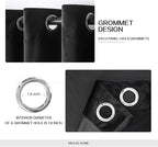 MIULEE Velvet Curtains Black Elegant Grommet Thermal Insulated Soundproof Room - Image 2
