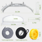 WE49X20697 Dryer Repair & Maintenance Kit Compatible with GE Select Dryers, Include WE18X25100 Lint Filter WE3M26 Bearing WE12X83 Idler Pulley WE12M29 Drive Belt Felt Seal and Glide Slides