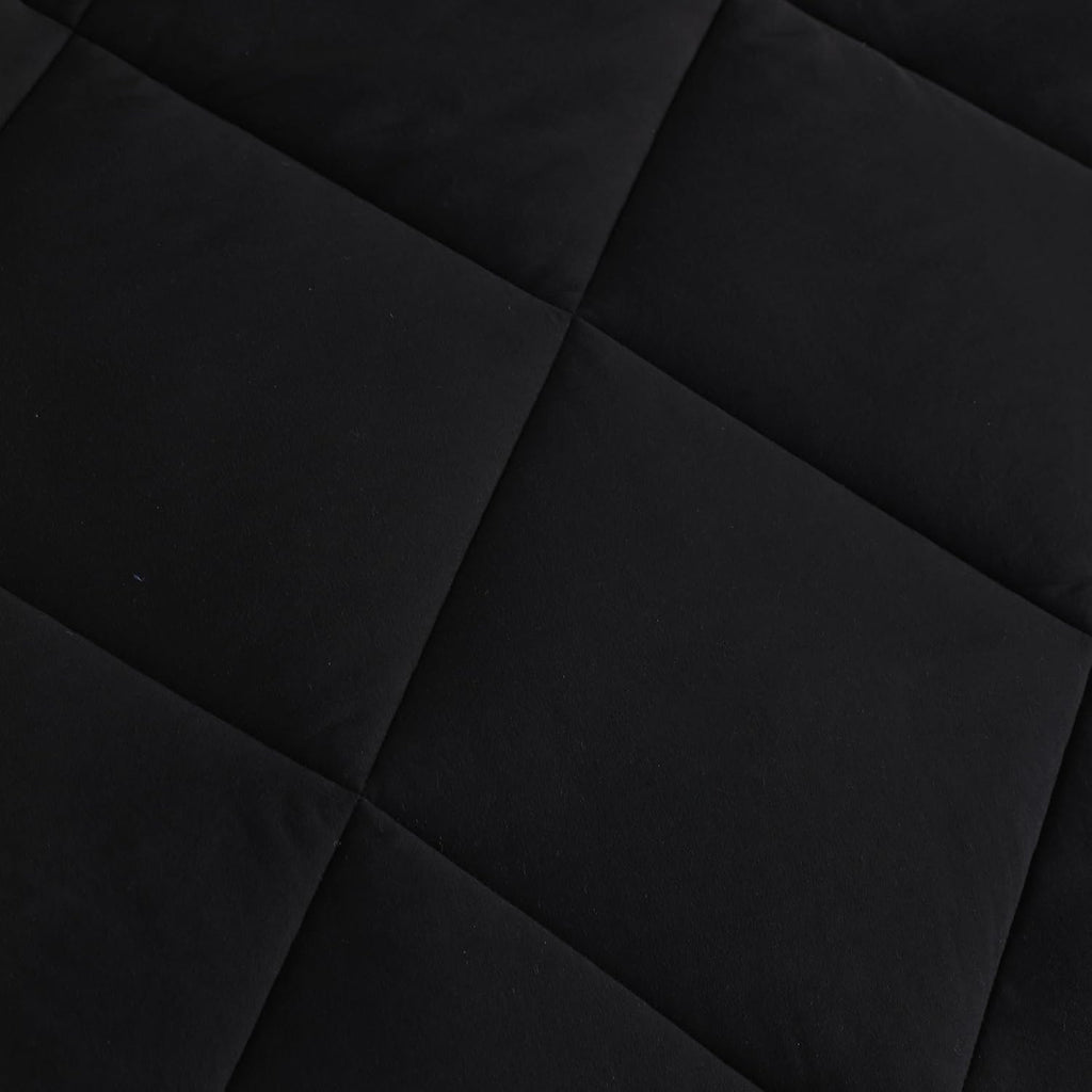 NTBAY Twin Microfiber Bed in a Bag, Comforter Set with Sheet 5 Piece, Black