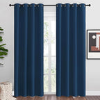 NICETOWN Moroccan Blue Blackout Curtains 86" Long, 2 Pieces by NICETOWN