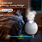 Dehumidifier & Humidifier 2-in-1 with Purifier, 101oz Tank, Whisper-Quiet Smart Steam Control for Bedroom, Baby Room, or Basement, Includes Drain Hose