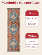 SERISSA Runner Rug for Hallways, 3x10 Washable Non Slip Kitchen Runner Rug - Image 6