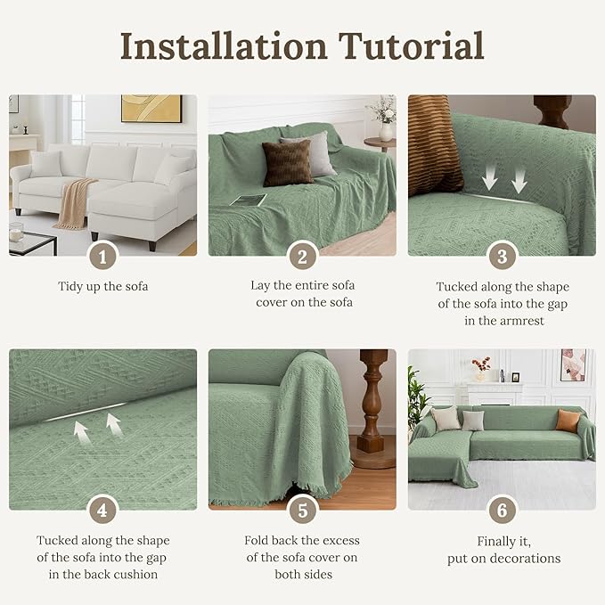 HOMERILLA Sectional Couch Covers - Image 6
