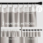 MIULEE Stone Back Tab Blackout Curtains 120 Inch Long 2 Panels Set - Image 4