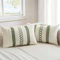 MIULEE Set of 2 Moss Green Boho Decorative Lumbar Pillow Covers 12x20 Inch by MIULEE