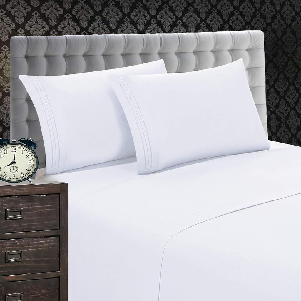 Elegant Comfort 1500 Thread Count Luxury Egyptian Quality Softness Wrinkle and Fade Resistant 4-Piece Bed Sheet Set, Deep Pocket up to 16inch, Queen, Beige