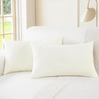 CaliTime Throw Pillow Covers Decorative 16 X 26 Inches Pack of 2 Cozy Chenille by CaliTime