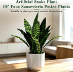 Faux Snake 19” Tall Artificial Plant Indoor for Home Decor