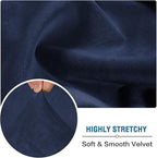 H.VERSAILTEX Velvet Stretch Couch Cushion Cover Plush Cushion Slipcover - Image 5