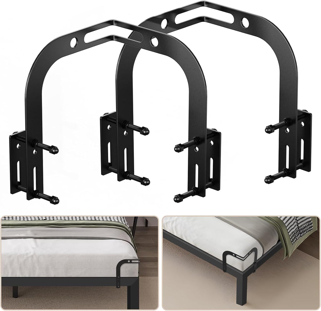 DELLAN 2 Extra Tall Mattress Slide Stopper, Non-Slip Gripper Retainer Bar