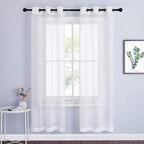 NICETOWN Ivory Sheer Curtains 72 inch Length by NICETOWN