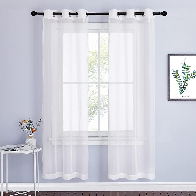 NICETOWN Ivory Sheer Curtains 72 inch Length by NICETOWN