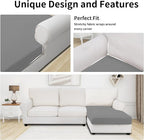 Easy-Going Stretch Sectional Couch Covers 1 Piece Chaise Lounge Slipcover L - Image 3