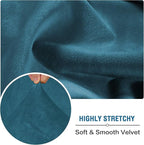 H.VERSAILTEX Velvet Stretch Couch Cushion Cover Plush Cushion Slipcover - Image 5