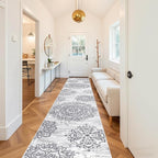 HEBE Hallway Runner Rug 3'x18' Washable Vintage Distressed Area Rugs Non Slip - Image 6