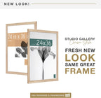 MCS Studio Gallery Classic Poster Frame, 24x36, Natural Woodgrain