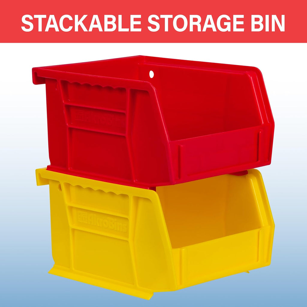 Akro-Mils 30210 AkroBins Plastic Storage Bins, 5"x4"x3", Blue, 24-Pack