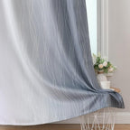 Estelar Textiler Grey and Greyish White Ombre Blackout Curtains 90 Inches Long - Image 6