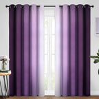 Yakamok Room Darkening Ombre Curtains 84 Inch Length, Light Blocking Grommet by Yakamok