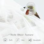 NICETOWN Beige Sheer Curtains Extra Long 135 inch Length - Image 4