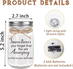 Inspirational Gift Ideas - Mason Jar Night Lights, Thank You Gifts for Women Men Friends, Thank You Christmas Gift for Women Friendship Graduation Employee Coworkers