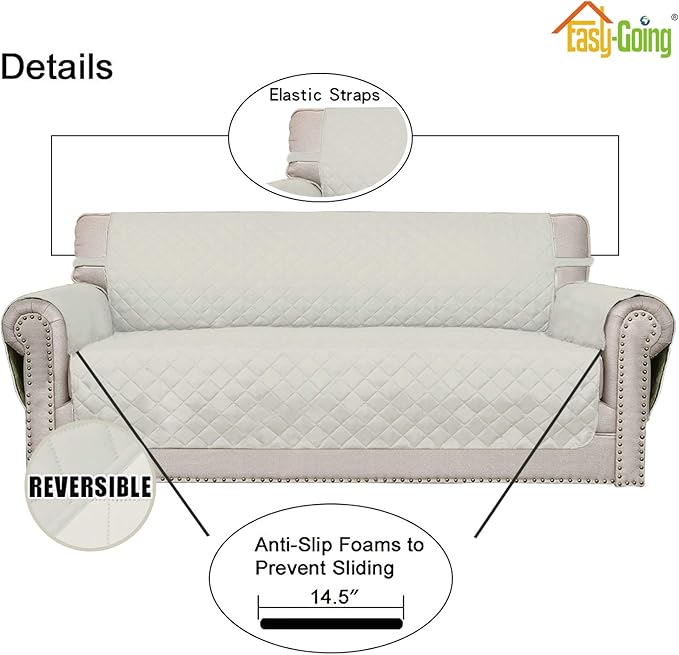 Easy-Going Reversible Loveseat Couch Cover - Image 3