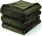 BEDELITE Fleece Blanket Twin Size Olive Green Throw Blankets - Image 8