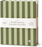 Document Organizer Binder for Important Papers & Passports, Olive