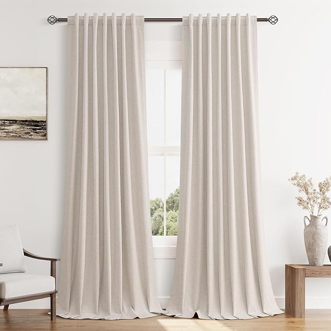 Guken 100% Blackout Curtains 84 Inch Length 2 Panels Set by Guken
