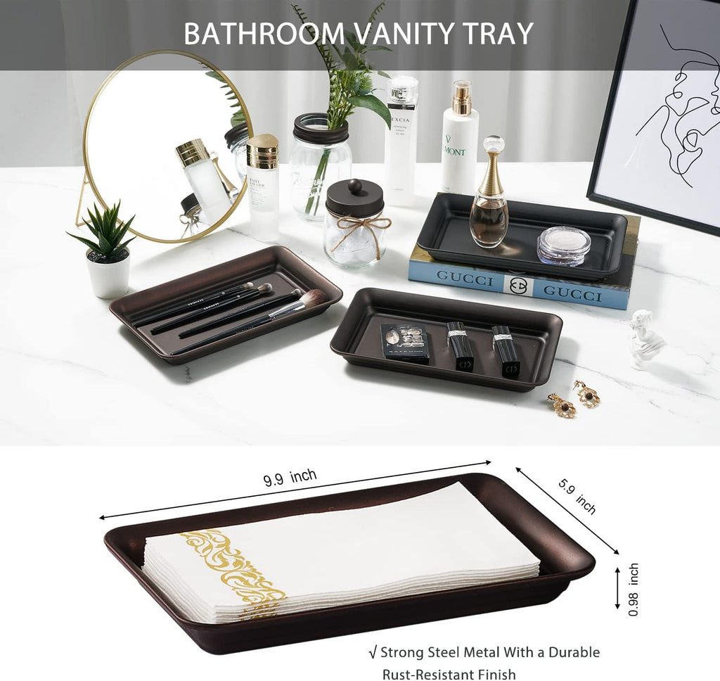 SheeChung 8PCS Mason Jar Bathroom Accessories Set Complete - Bronze