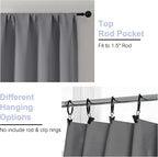 Simplebrand Ava Light Grey Blackout Curtains - Image 4