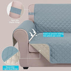 U-NICE HOME Loveseat Sofa Cover Reversible Couch Cover - Image 3