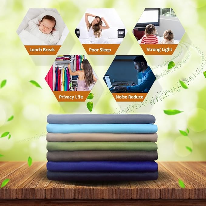 NICETOWN Bedroom Blackout Draperies Panels, Three Pass Microfiber Noise - Image 7