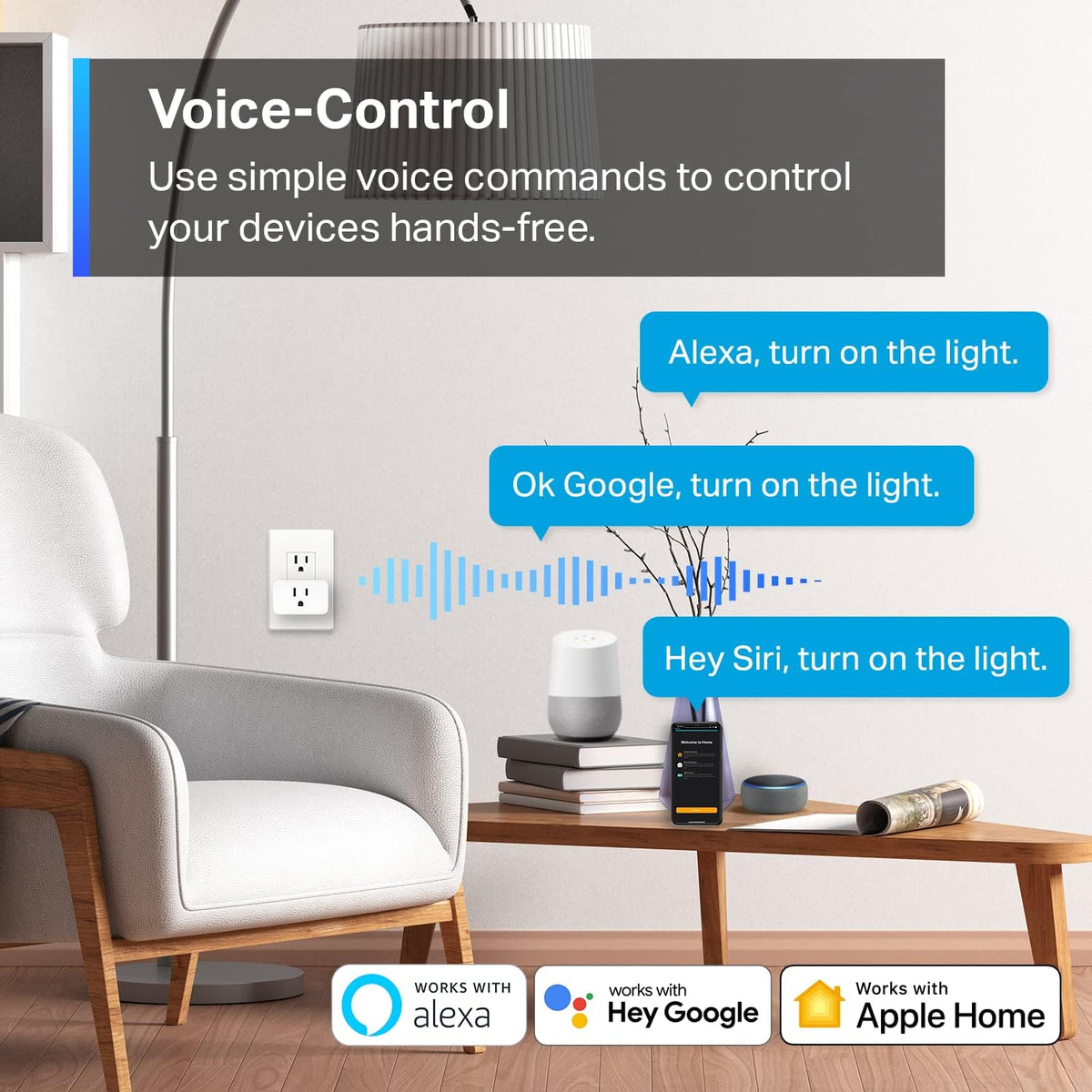 Tapo Apple HomeKit Smart Plug Mini, 15A, P125(2-Pack)