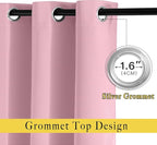 NICETOWN Crystal Pink Curtain Panels - Image 2