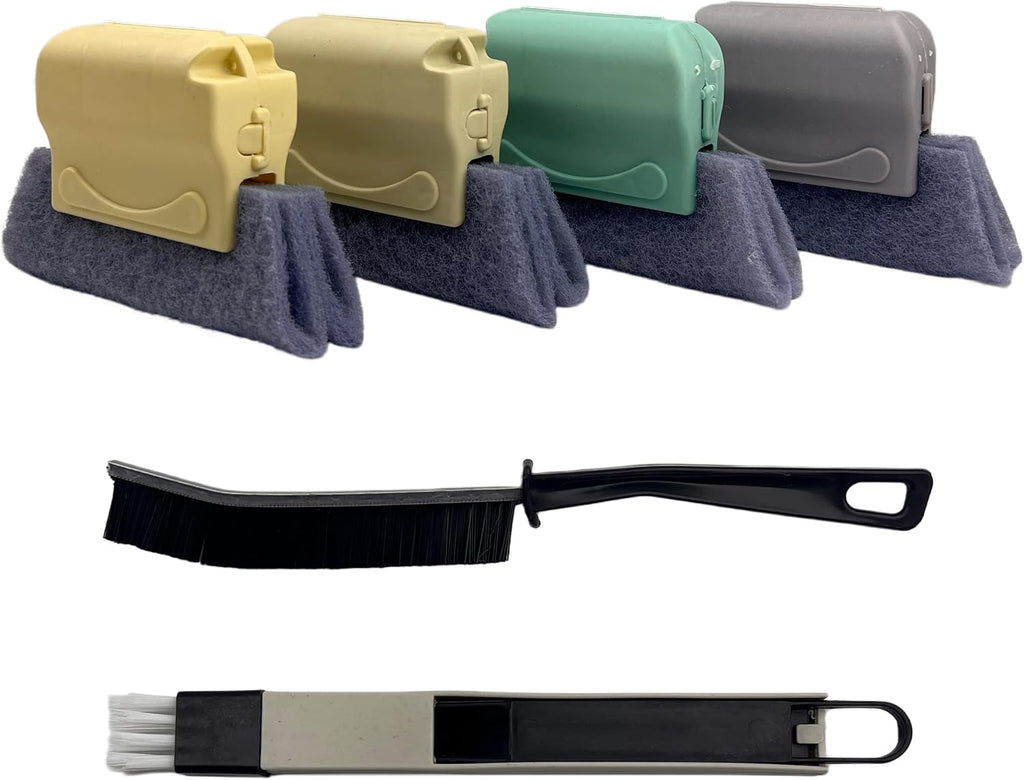 8-Piece Cleaning Brush Set, Window Track & Crevice Tools with Pumice Bars