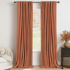 100% Blackout Shield Linen Blackout Curtains by 100BlackoutShield