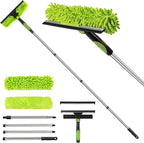 67" Window Squeegee for Window Cleaning with Extension Pole, 3-in-1
