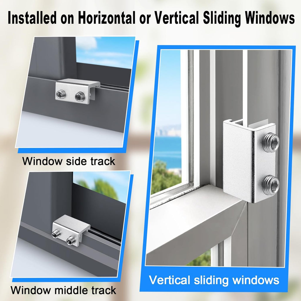 Sliding Window Locks with Key，6 Sets for Horizontal Vertica Window