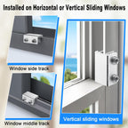 Sliding Window Locks with Key，6 Sets for Horizontal Vertica Window