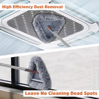 UIMO Wall Cleaner Mop with 94" Long Handle, Triangle Head Scrubber