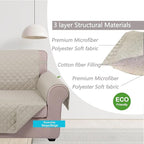 U-NICE HOME Loveseat Sofa Cover Reversible Couch Covers - Image 4