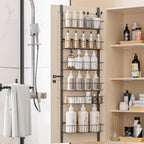Delamu Adjustable Cabinet Door Organizer, 6 Tier Hanging Spice Rack