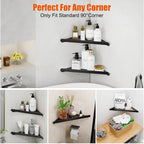 Shower Caddy Storage, Triangle Corner Shelf with Adhesive Hook