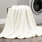 BEDELITE Fleece Blankets Queen Size Cream Throw Blankets - Image 5