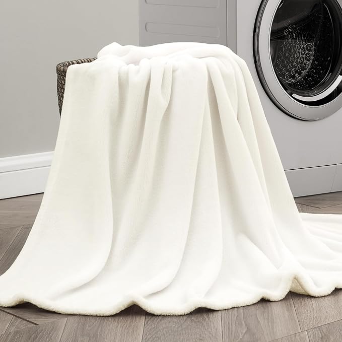 BEDELITE Fleece Blanket Cream Throw Blanket - Image 7