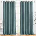 NICETOWN Greyish Blue Room Darkening Curtains 90 inch Length by NICETOWN
