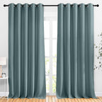 NICETOWN Greyish Blue Room Darkening Curtains 90 inch Length by NICETOWN