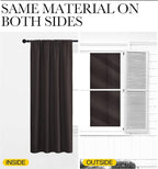 NICETOWN Kitchen Curtains, Toffee Brown, Short Blackout Drapes, Thermal - Image 5